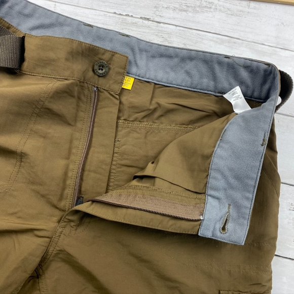 Cabela's Pants Cabelas Convertible Pants Cargo Zipper Hiking Brown